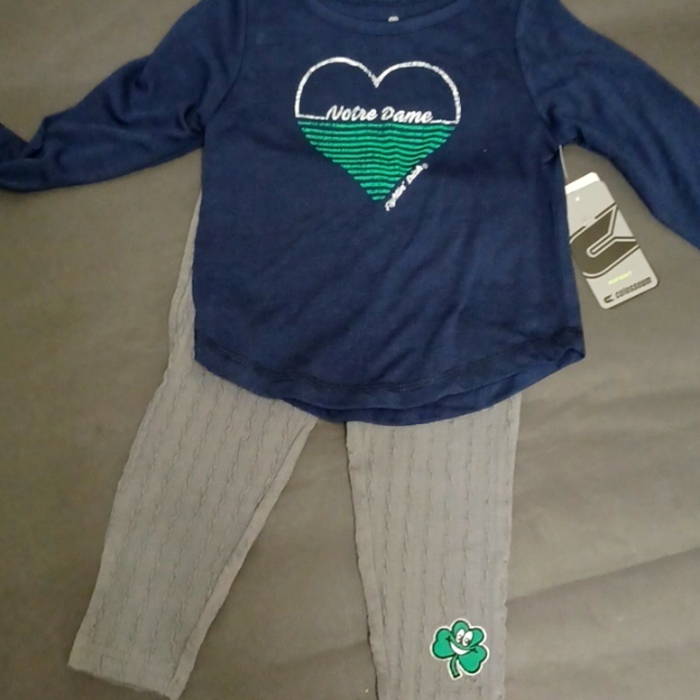 NWT Notre Dame 2 piece outfit